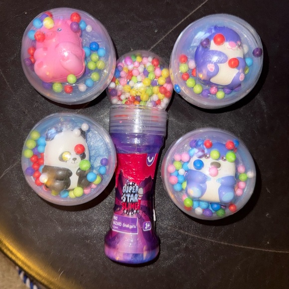 Other - Slime Toy with Colorful Foam Beads - Purple